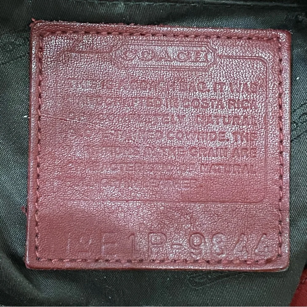 Vintage Y2K COACH 9844 Legacy West Demi Burgundy Red Leather Hobo Mini Bag - Picture 13 of 16